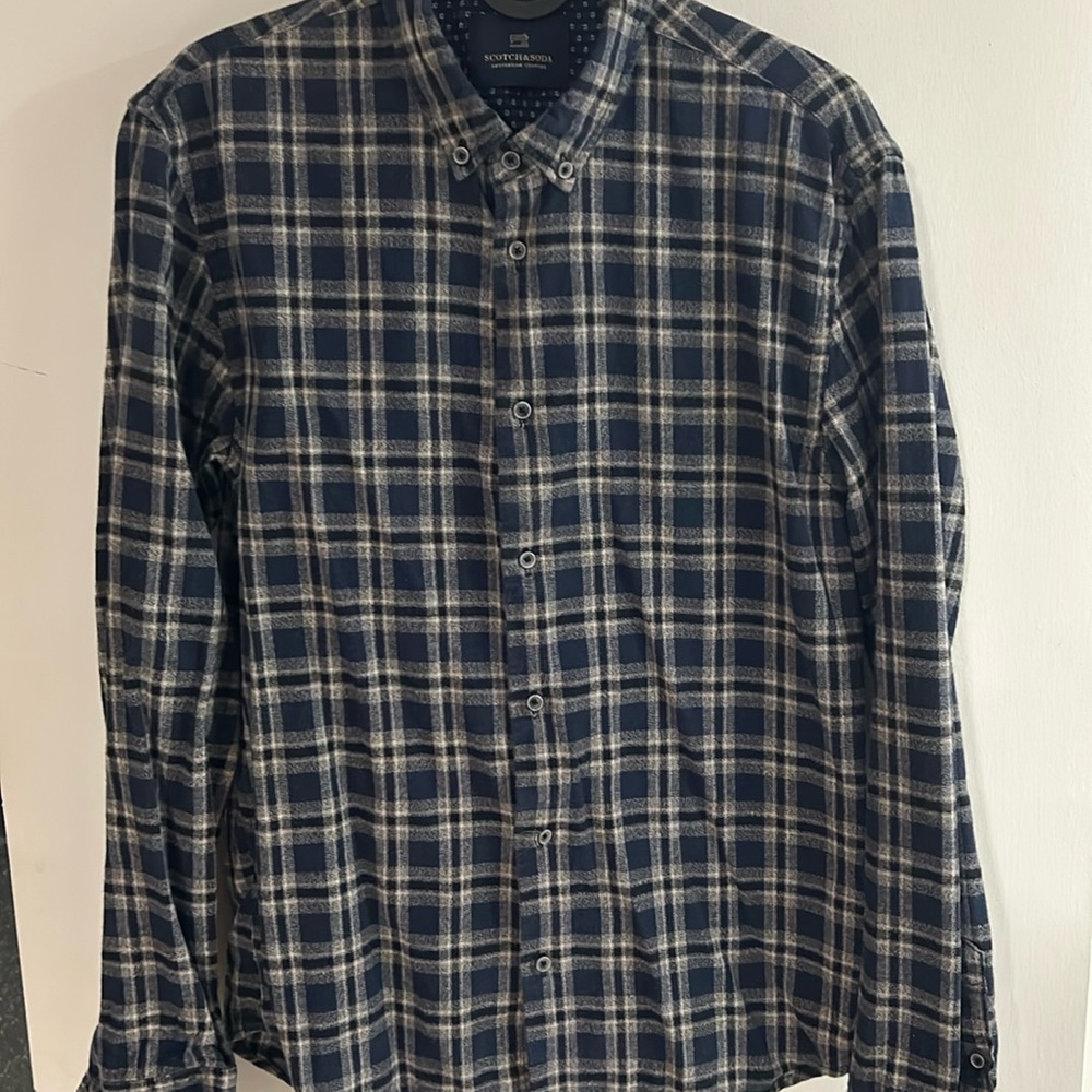 Scotch & Soda Oxford men’s shirt, plaid size Medium